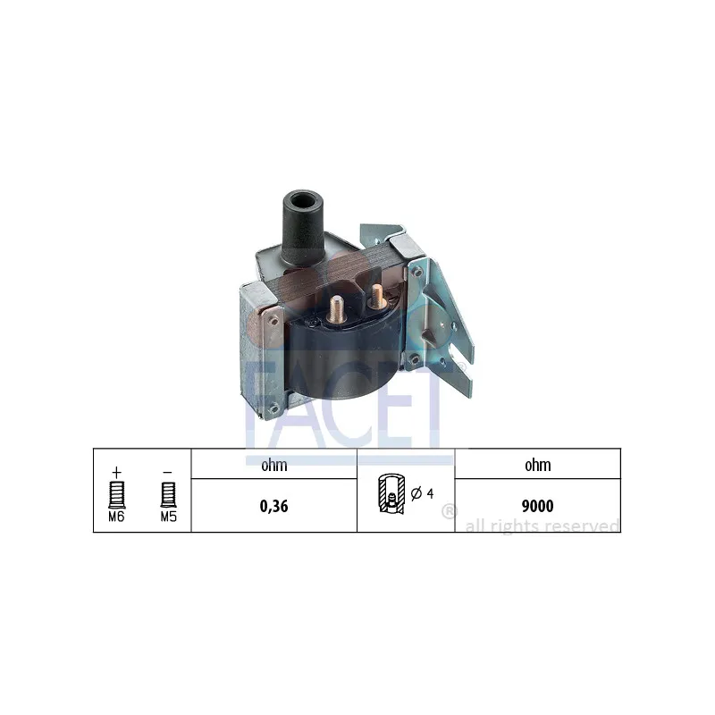 Bobine d'allumage FACET 9.6012