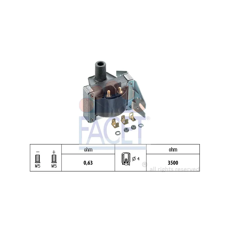 Bobine d'allumage FACET 9.6025