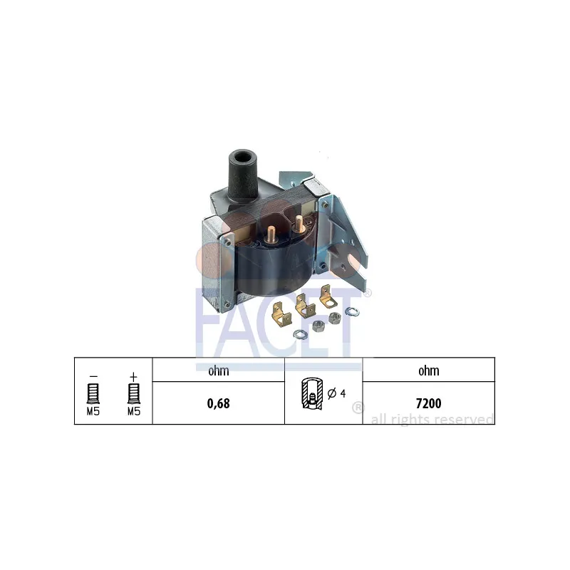 Bobine d'allumage FACET 9.6026