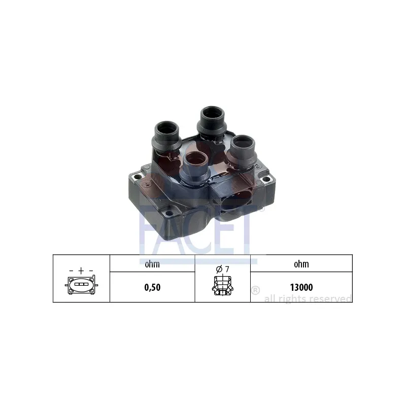 Bobine d'allumage FACET 9.6035