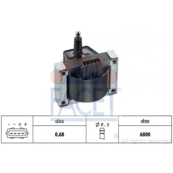 Bobine d'allumage FACET 9.6055