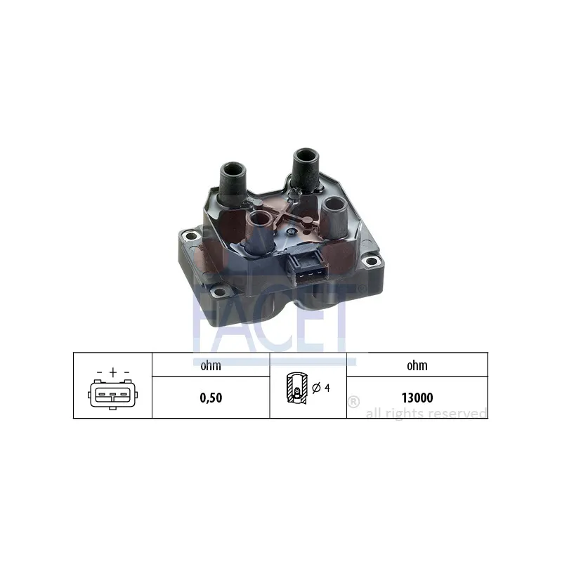 Bobine d'allumage FACET 9.6068