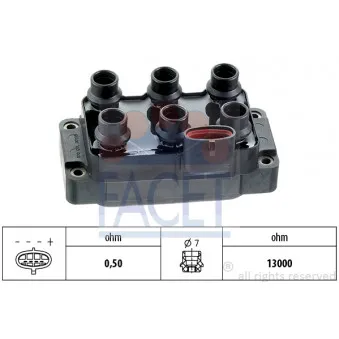 Bobine d'allumage FACET 9.6070