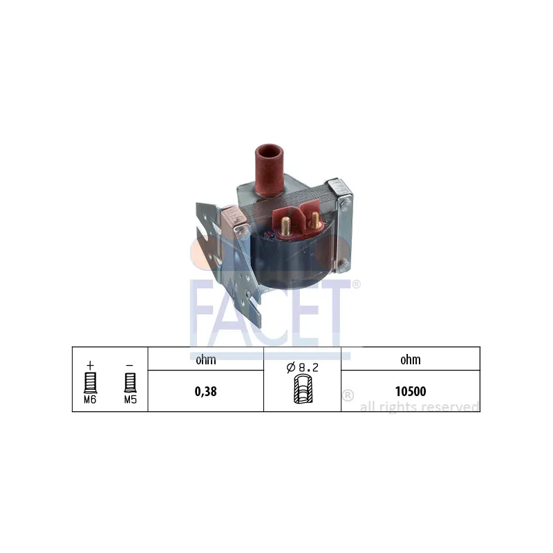 Bobine d'allumage FACET 9.6078