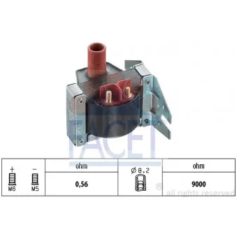 Bobine d'allumage FACET 9.6080