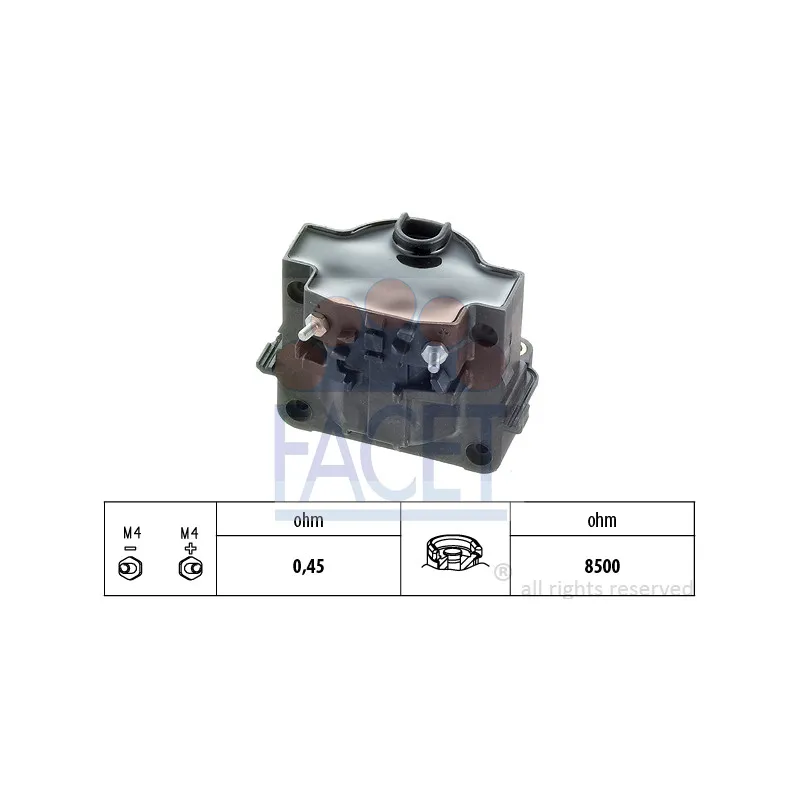Bobine d'allumage FACET 9.6097