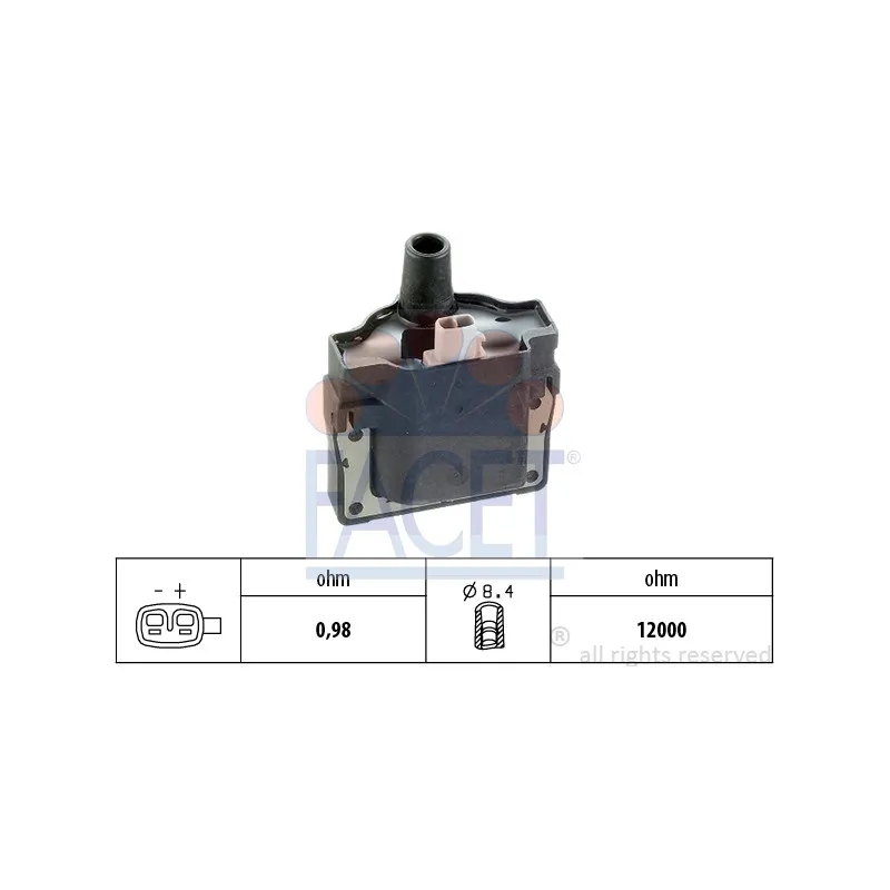 Bobine d'allumage FACET 9.6101