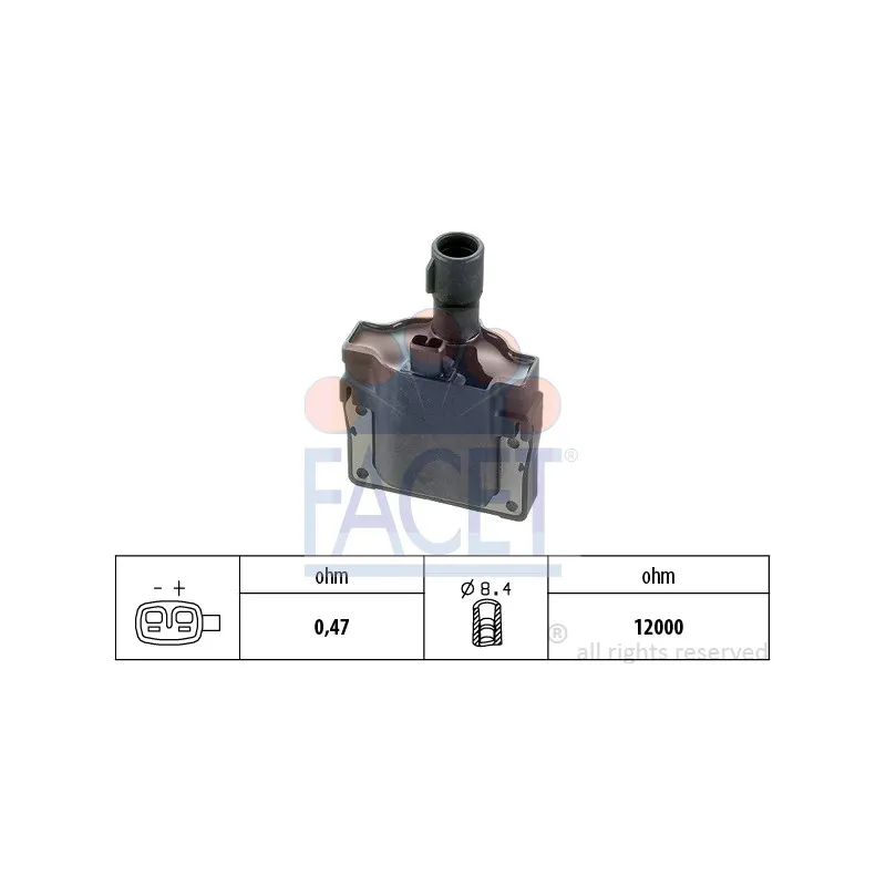 Bobine d'allumage FACET 9.6102