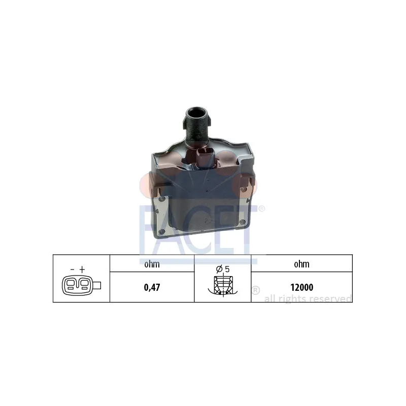 Bobine d'allumage FACET 9.6103