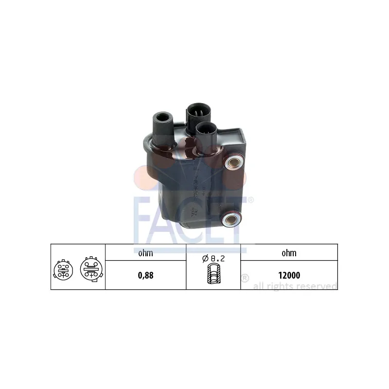 Bobine d'allumage FACET 9.6111
