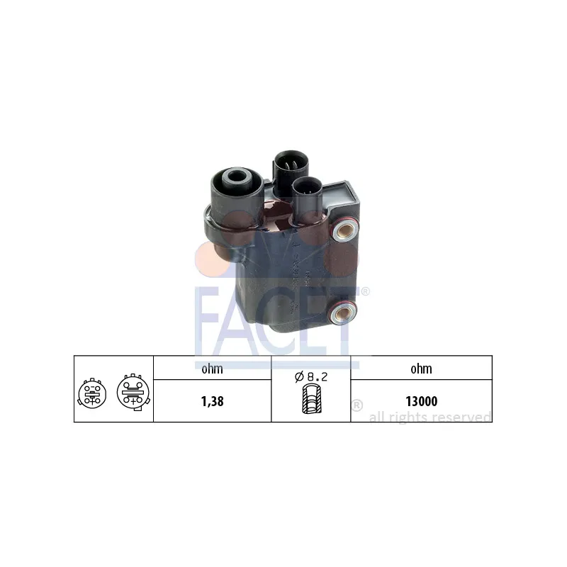 Bobine d'allumage FACET 9.6112