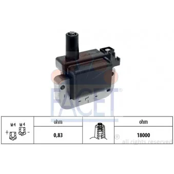 Bobine d'allumage FACET 9.6114