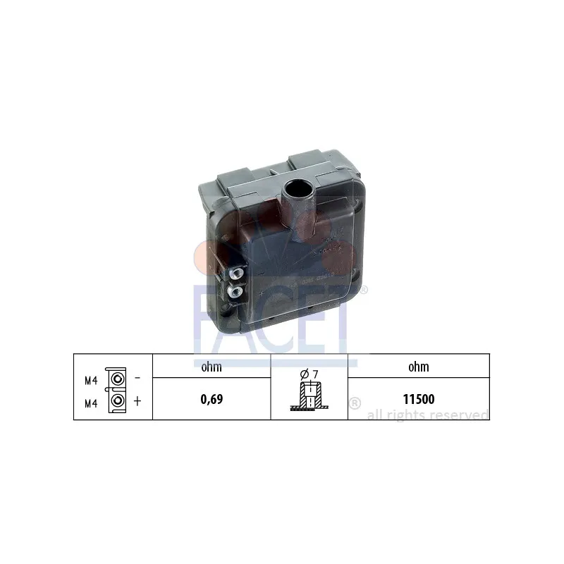 Bobine d'allumage FACET 9.6115