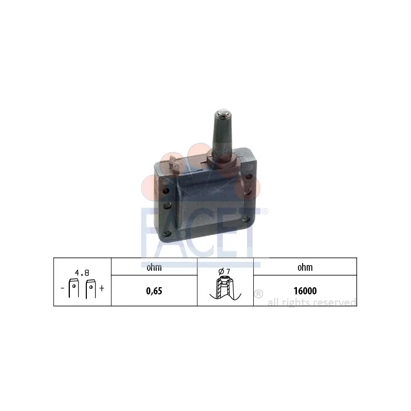 Bobine d'allumage FACET 9.6116