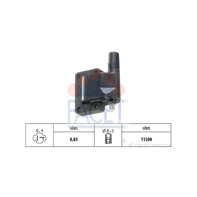 Bobine d'allumage FACET 9.6120