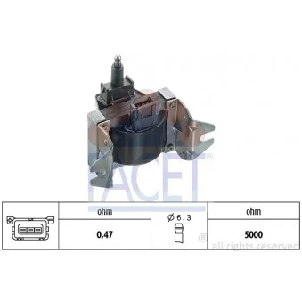 Bobine d'allumage FACET 9.6128