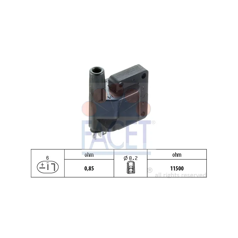 Bobine d'allumage FACET 9.6129
