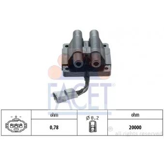 Bobine d'allumage FACET 9.6166
