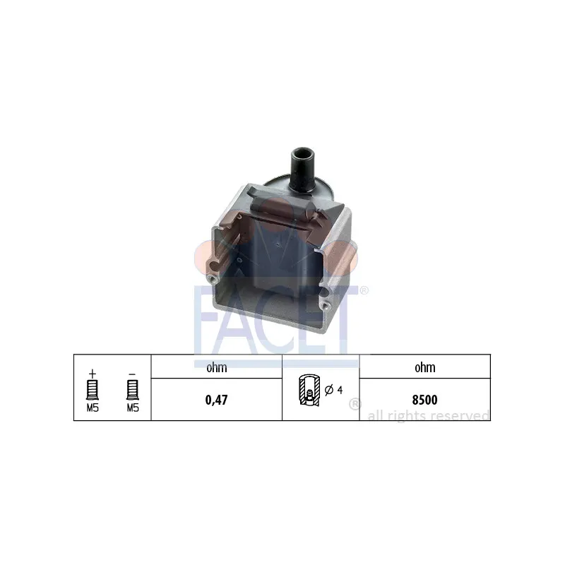 Bobine d'allumage FACET 9.6169