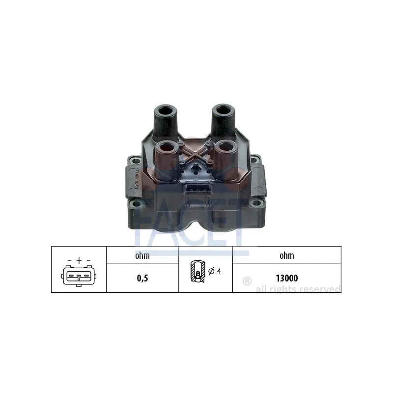 Bobine d'allumage FACET 9.6173