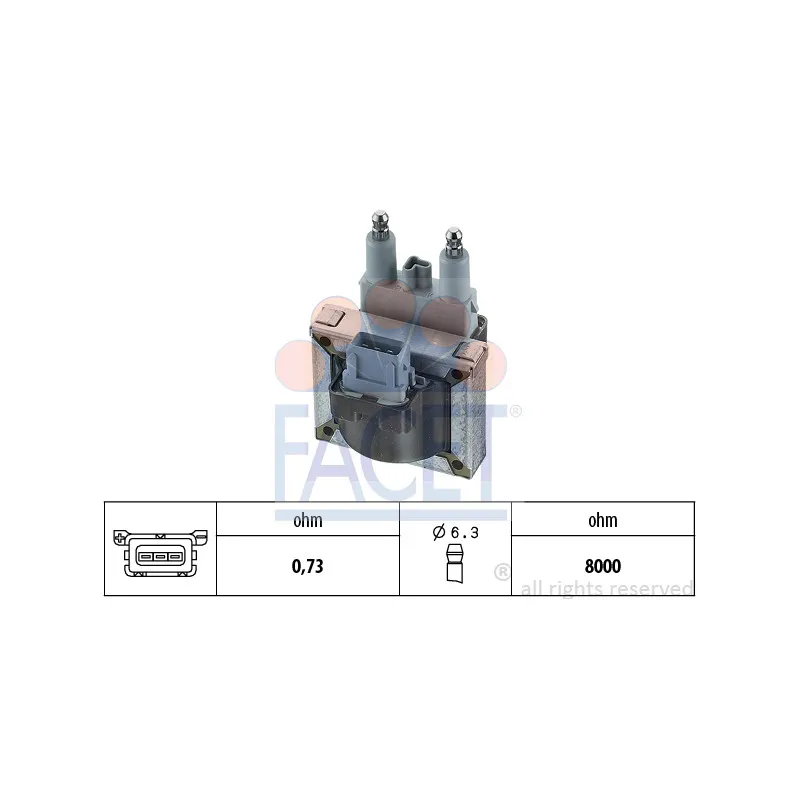 Bobine d'allumage FACET 9.6176