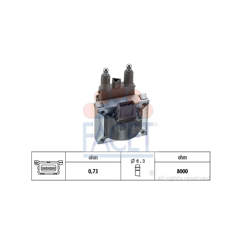Bobine d'allumage FACET 9.6177