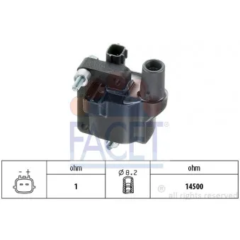Bobine d'allumage FACET 9.6196