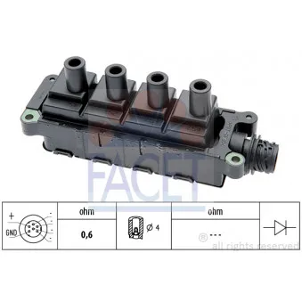 Bobine d'allumage FACET 9.6207