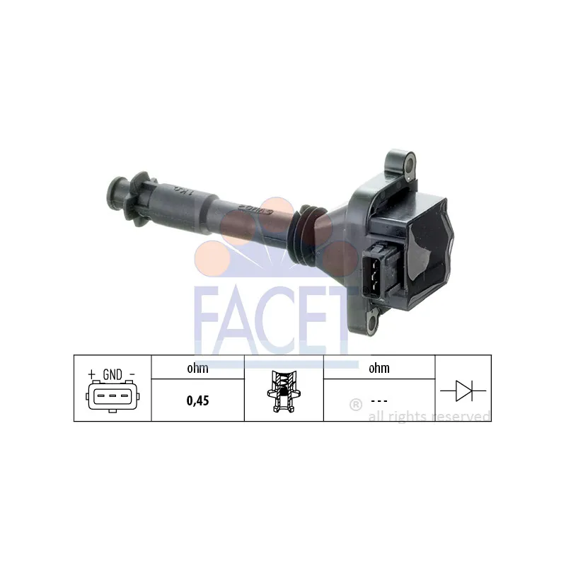 Bobine d'allumage FACET 9.6214