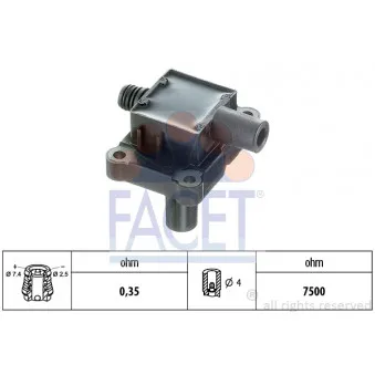 Bobine d'allumage FACET 9.6216