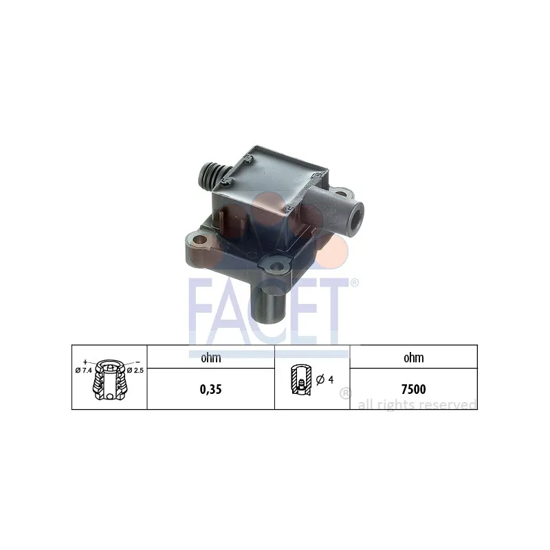 Bobine d'allumage FACET 9.6216
