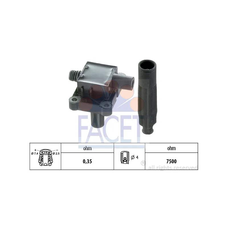 Bobine d'allumage FACET 9.6216K