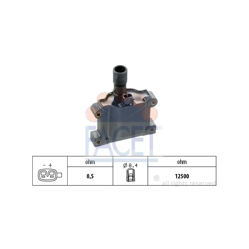 Bobine d'allumage FACET 9.6222