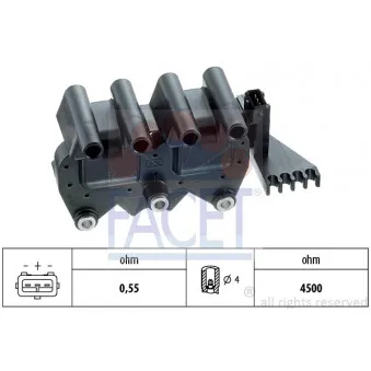 Bobine d'allumage FACET 9.6245