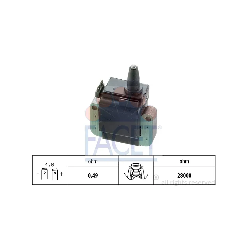 Bobine d'allumage FACET 9.6247