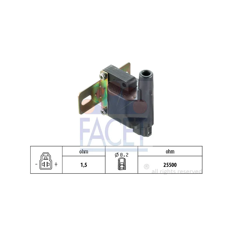 Bobine d'allumage FACET 9.6249