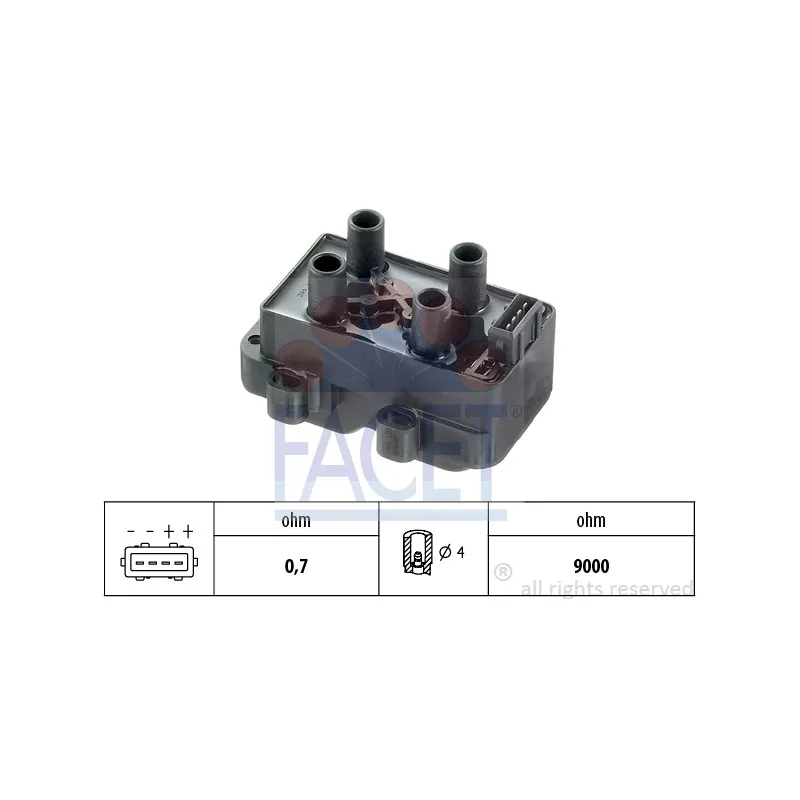 Bobine d'allumage FACET 9.6265
