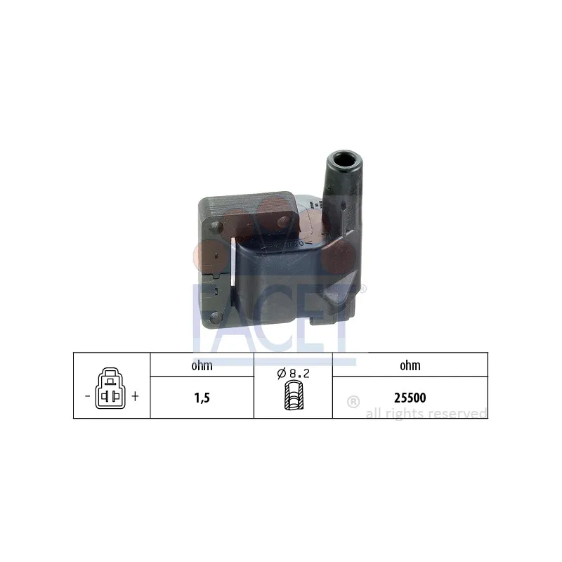 Bobine d'allumage FACET 9.6268S