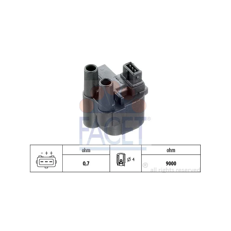 Bobine d'allumage FACET 9.6276