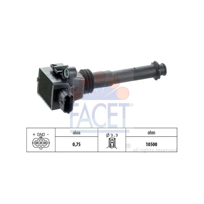 Bobine d'allumage FACET 9.6282