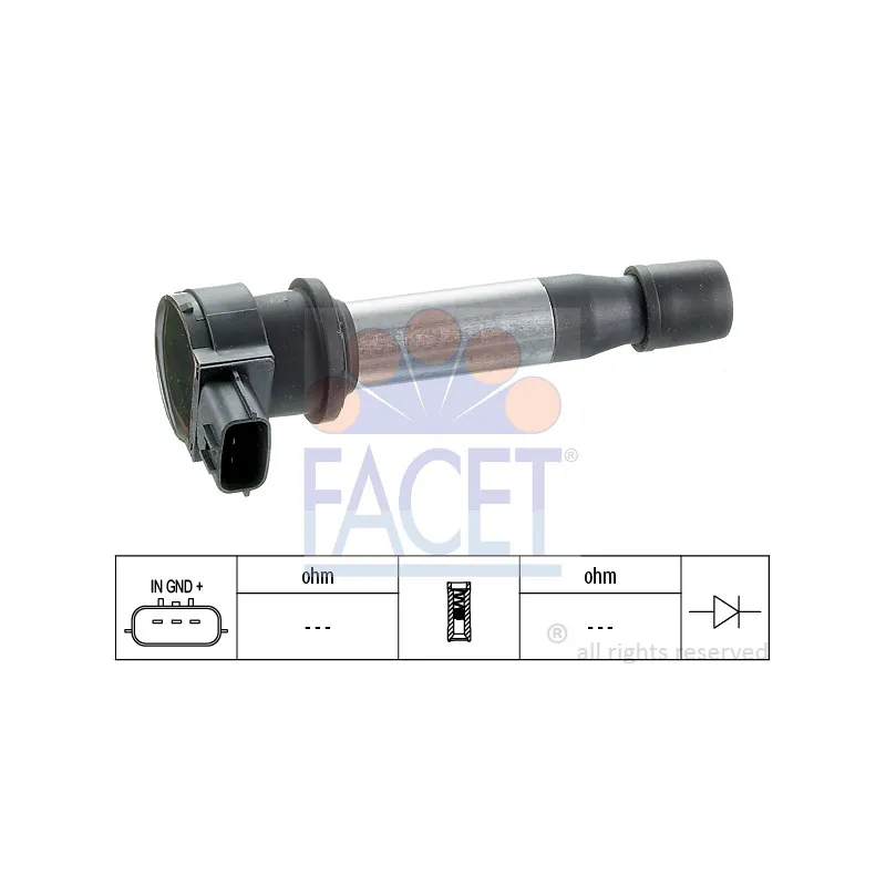 Bobine d'allumage FACET 9.6284