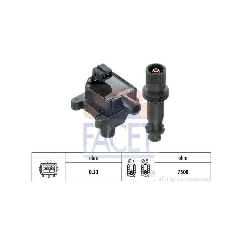 Bobine d'allumage FACET 9.6286K