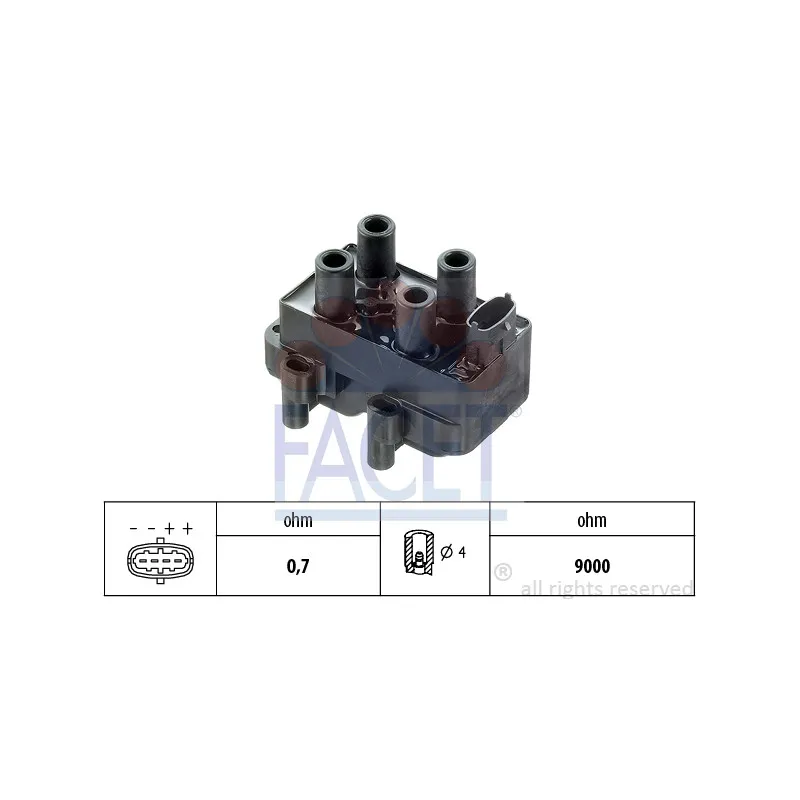 Bobine d'allumage FACET 9.6289