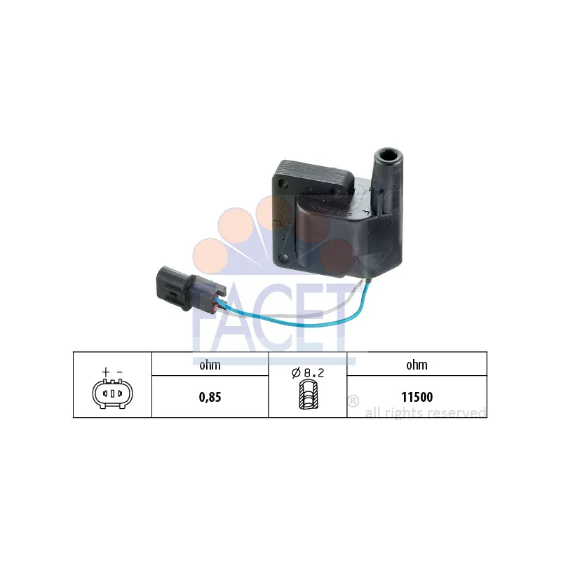 Bobine d'allumage FACET 9.6294
