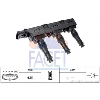 Bobine d'allumage FACET 9.6298