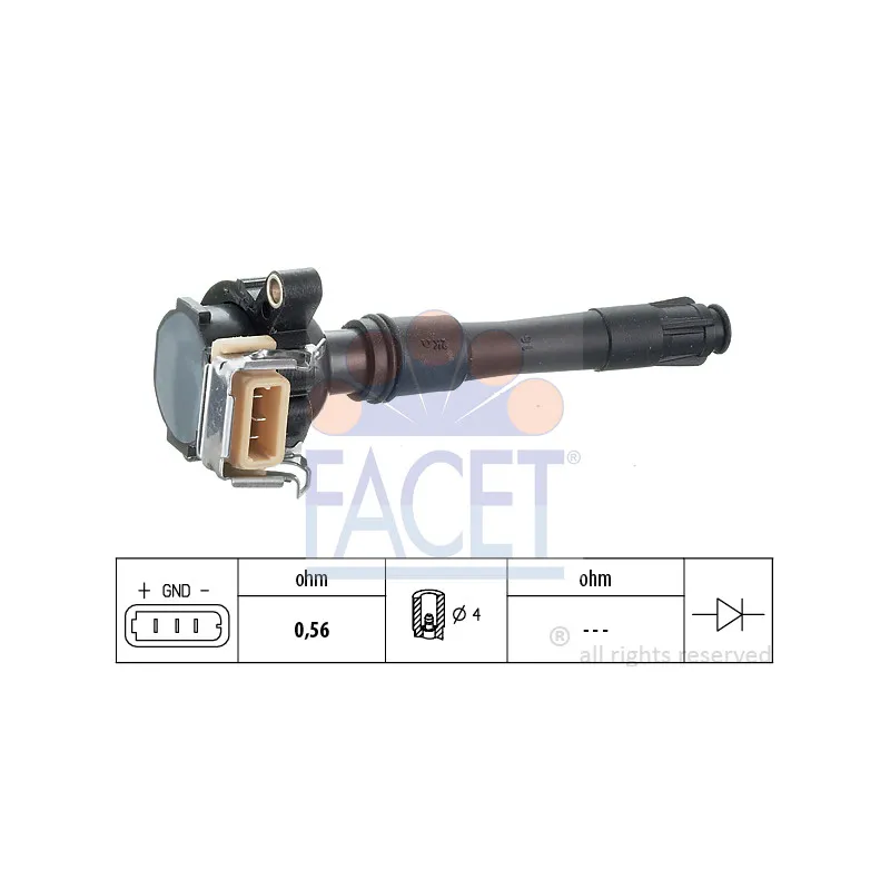 Bobine d'allumage FACET 9.6313