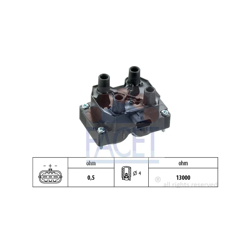 Bobine d'allumage FACET 9.6316