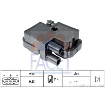 Bobine d'allumage FACET 9.6317