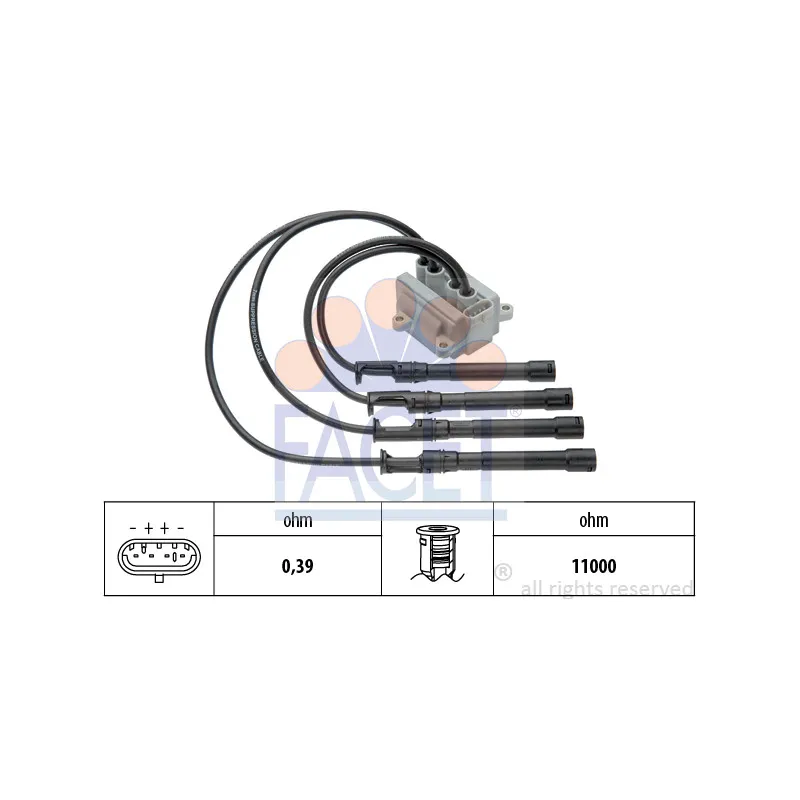 Bobine d'allumage FACET 9.6319