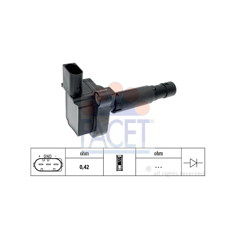 Bobine d'allumage FACET 9.6320